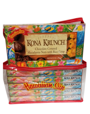 Hawaiian Sun Kona Krunch Nuts 6/6 oz Gift Set