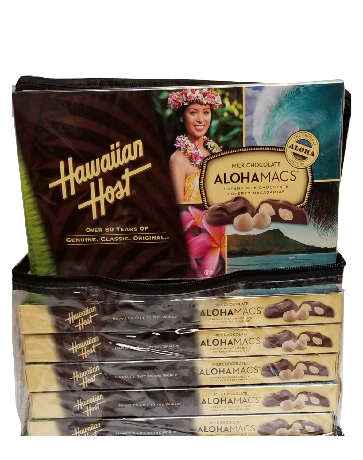 Hawaiian Host "ALOHAMACS"   6 Pack / 7 oz each  Tote Set