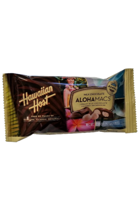 Hawaiian Host &quot;ALOHAMACS&quot; Milk Chocolate Covered Macadamia Nuts  (2-pk) .90oz