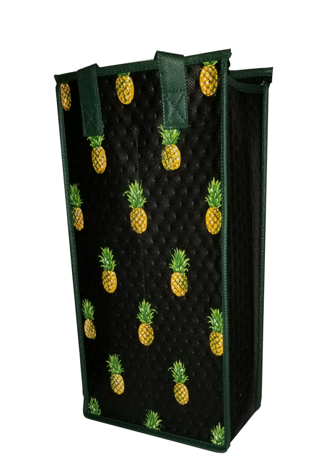 Tropical Paper Garden - Double Wine Bag- HALA KAHIKI BLACK
