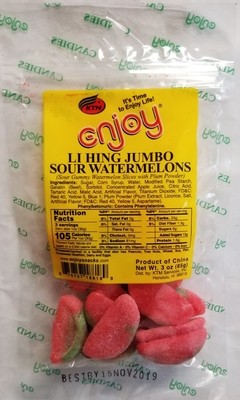 Enjoy Li Hing Jumbo Sour Watermelon 3 oz