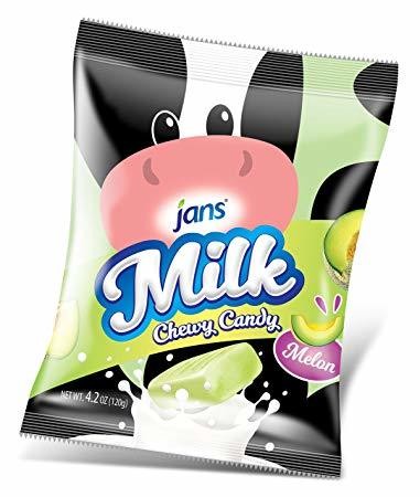 JANS Melon Milk Chewy Candy 4.2 oz