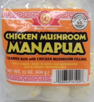 Golden Coin Chicken Mushroom Manapua 6 ct 22 oz Golden Coin Chicken Mushroom Manapua 6 ct 22 oz
