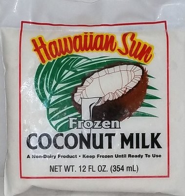 Hawaiian Sun Coconut Milk Bag Frozen 12 oz Hawaiian Sun Coconut Milk Bag Frozen 12 oz