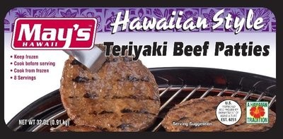 May's Teriyaki Beef Patties 2 lb May's Teriyaki Beef Patties 2 lb