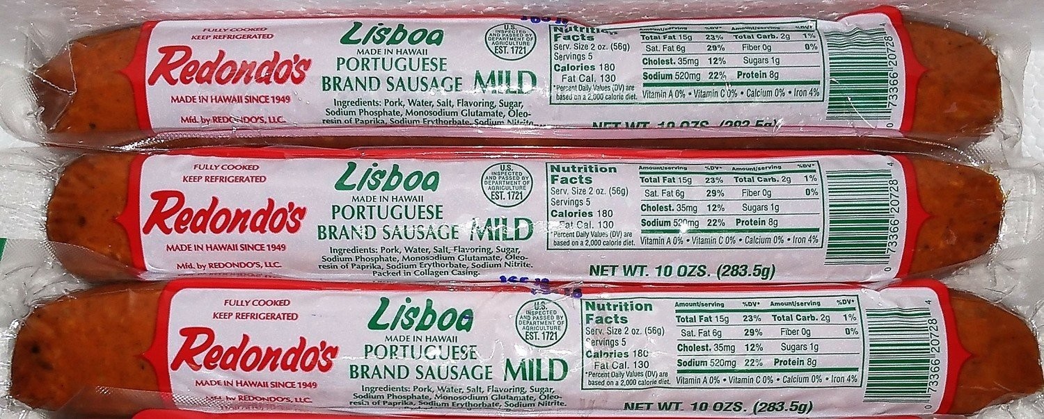 Redondo Lisboa Portuguese Sausage Mild 10 oz