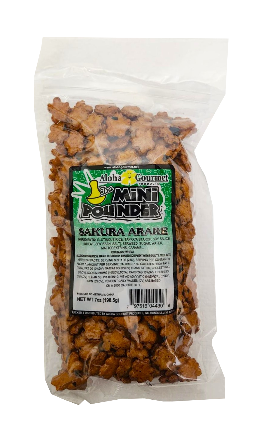 Aloha Gourmet Da Mini Pounder Sakura Arare 7oz