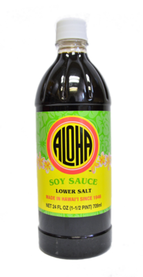 Aloha Soy Sauce Lower Salt 24 oz