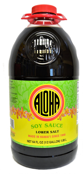 Aloha Soy Sauce Lower Salt 64 oz