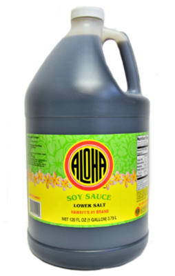 Aloha Soy Sauce Lower Salt Gallon (128 fl oz)