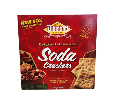 Diamond Bakery Hawaiian Soda Crackers Unsalted Tops 30 oz