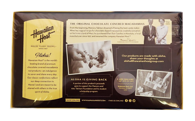 Hawaiian Host "ALOHAMACS" Milk Chocolate Covered Macadamia Nuts 5oz.