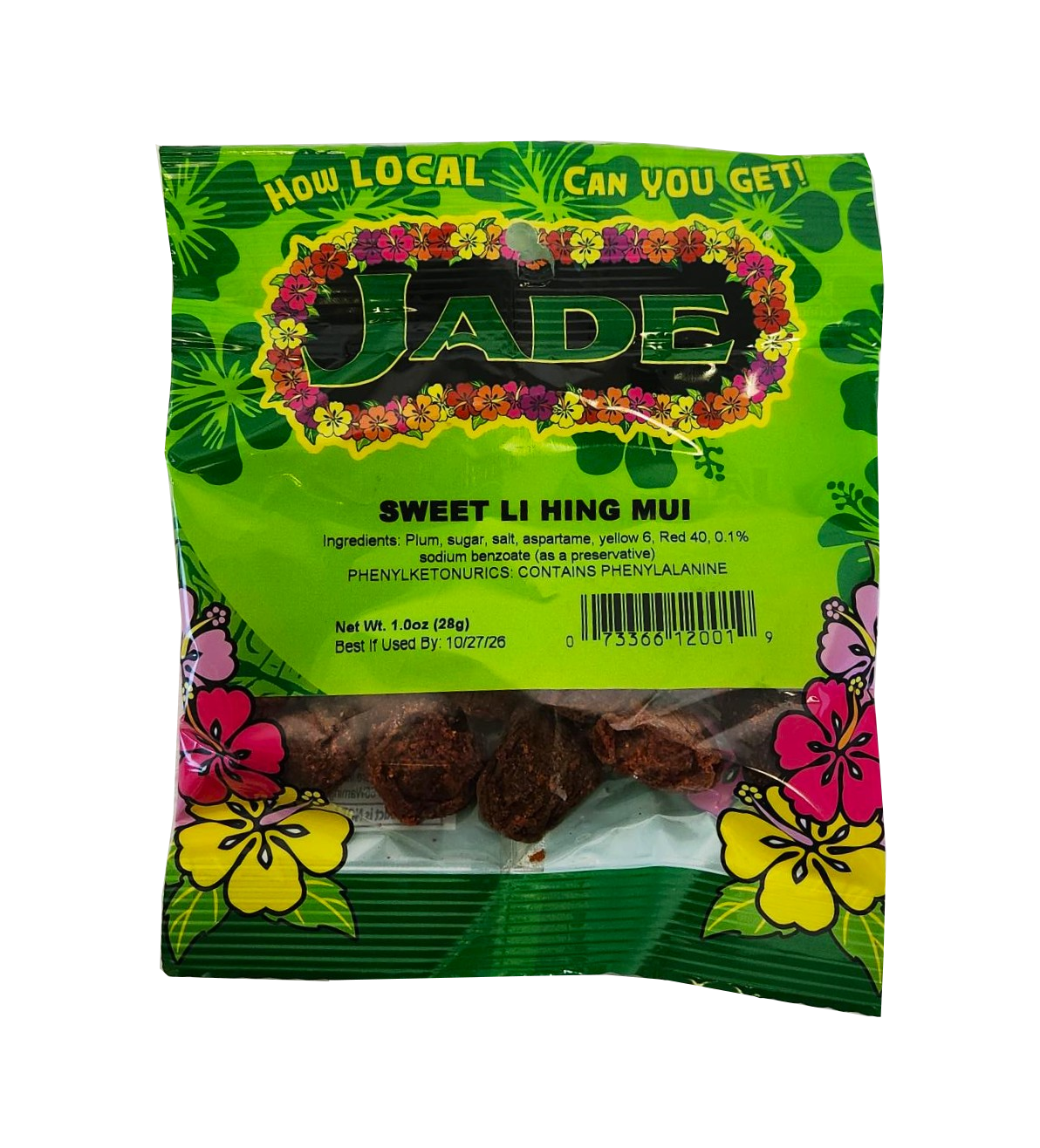 Jade Sweet Li Hing Mui 1.0oz - Red (NOT FOR SALE TO CALIFORNIA)