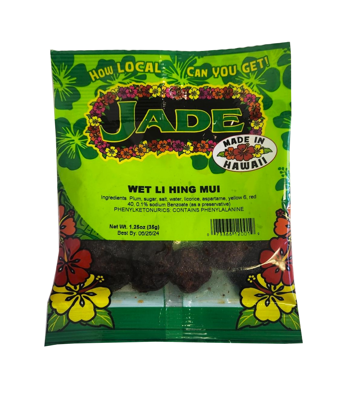 Jade Wet Li Hing Mui 1.25 oz (NOT FOR SALE TO CALIFORNIA)