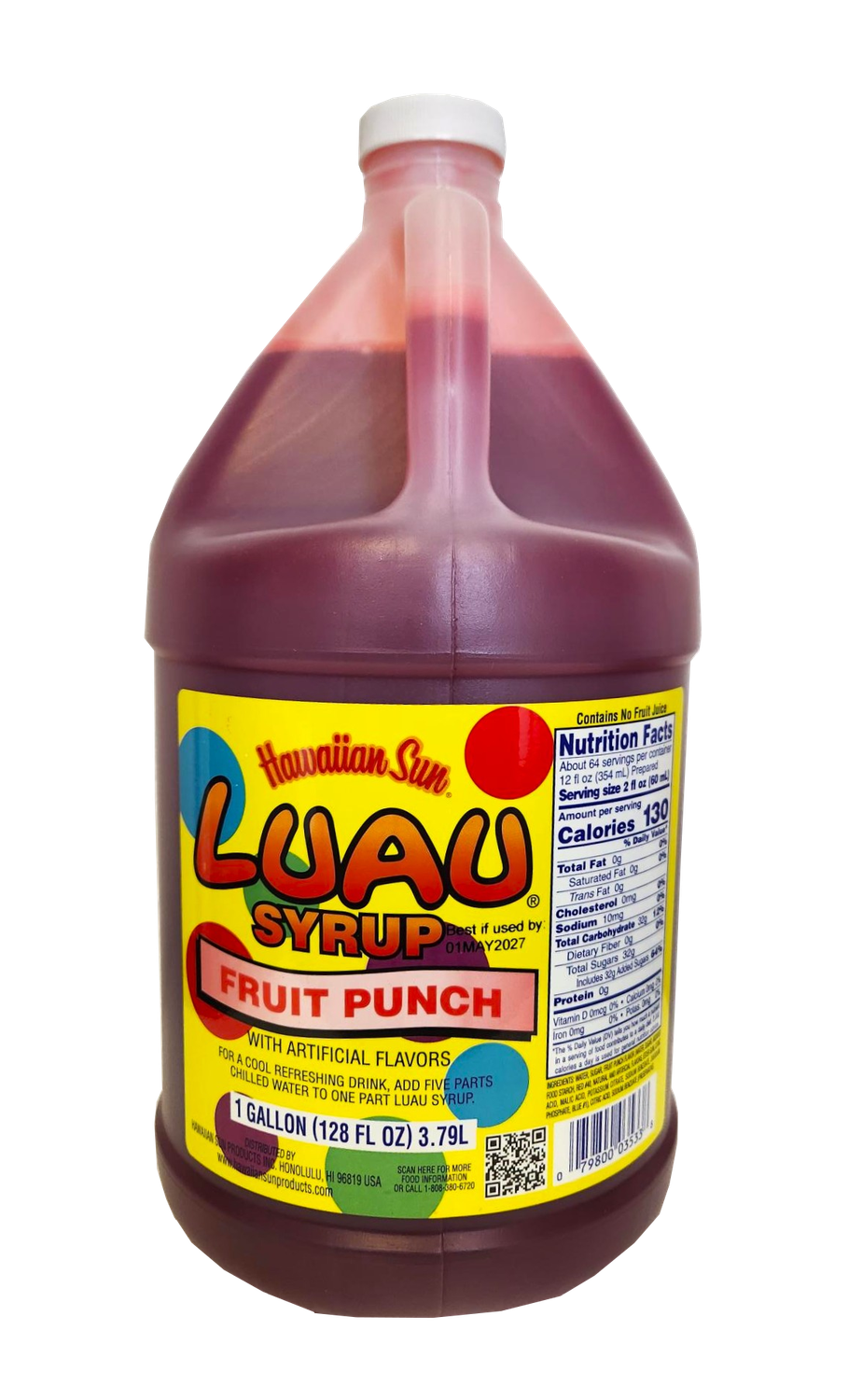 Hawaiian Sun Luau Fruit Punch Syrup Gallon