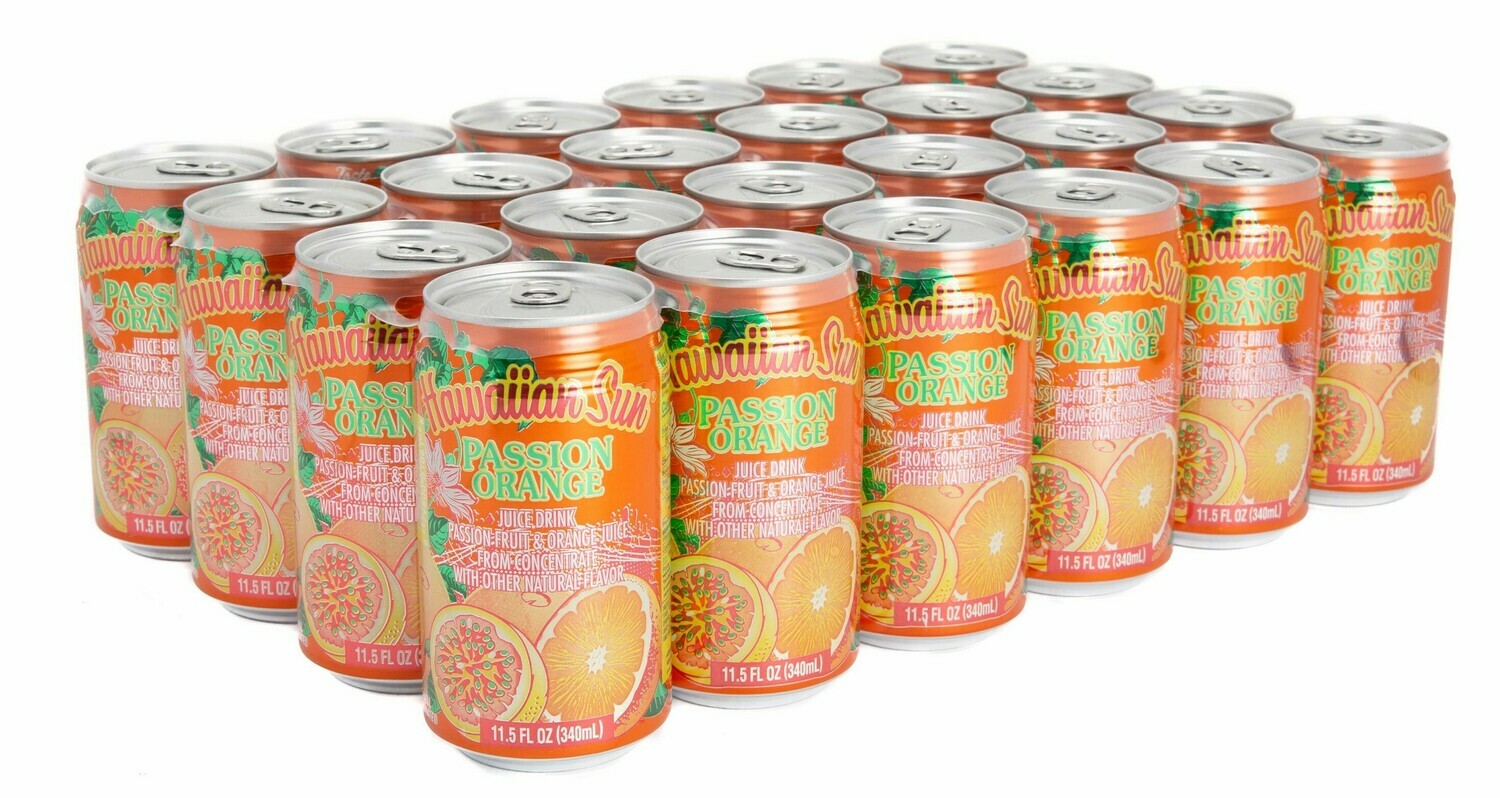 Hawaiian Sun Drink - Passion Orange 11.5 oz (Pack of 24)  **Limit 2 total cases per purchase transaction**