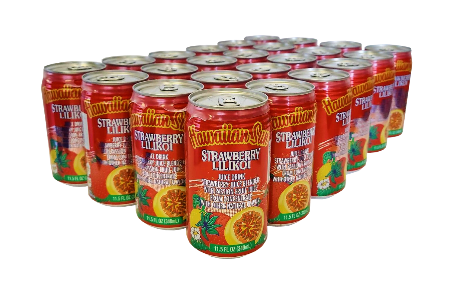 Hawaiian Sun Drink - Strawberry Lilikoi 11.5 oz (Pack of 24)  **Limit 2 cases total per purchase transaction**