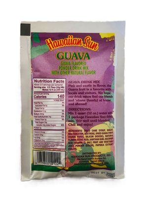 Hawaiian Sun Powdered Guava Nectar Drink Mix 3.23 oz