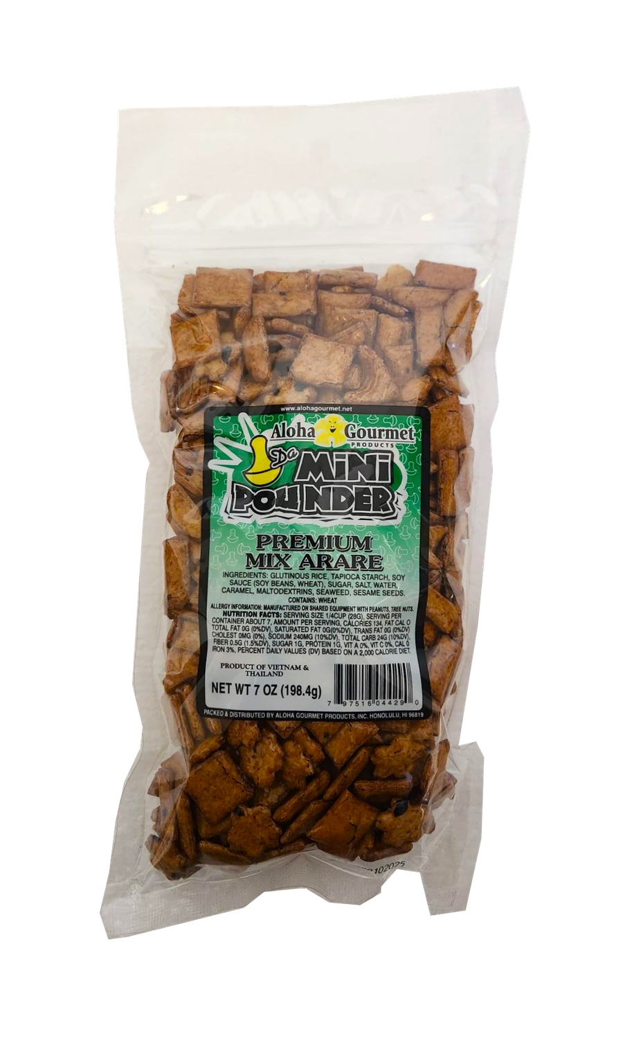 Aloha Gourmet Da Mini Pounder Premium Mix Arare 7 oz