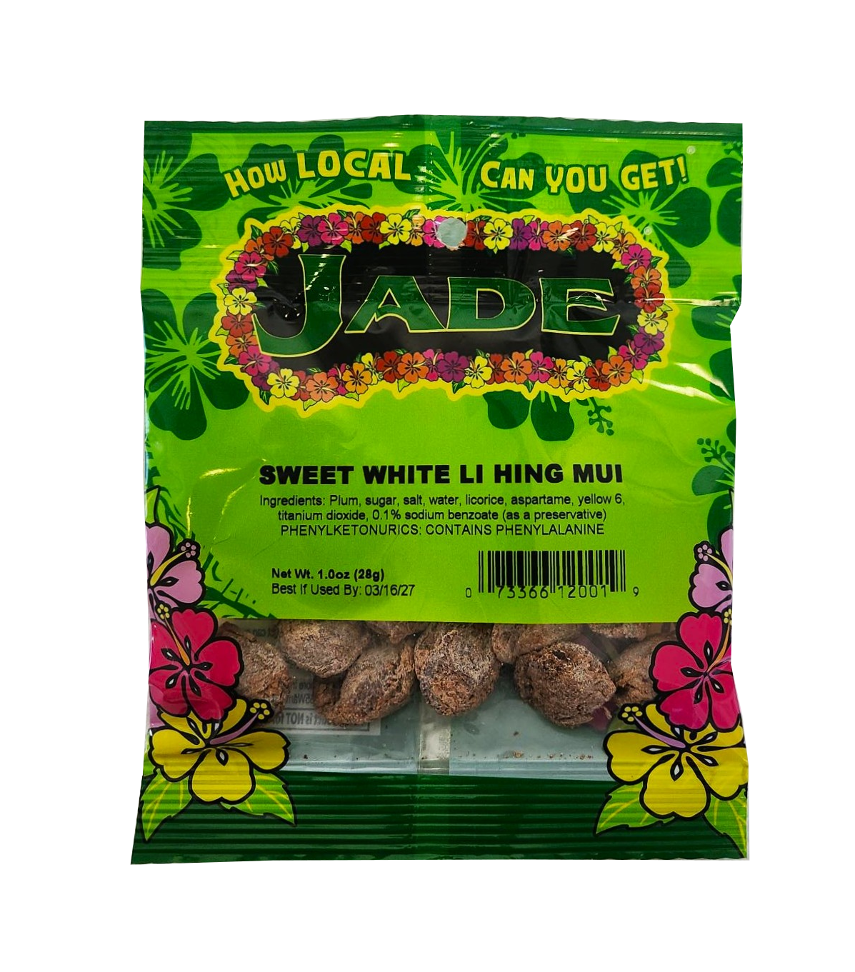 Jade Sweet Li Hing Mui 1.0 oz - White (NOT FOR SALE TO CALIFORNIA)