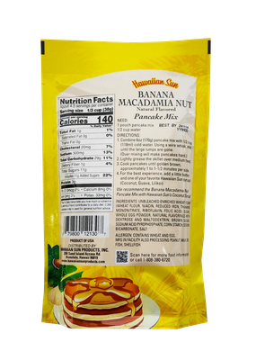 Hawaiian Sun Pancake Mix - Banana Macadamia Nut 6 oz