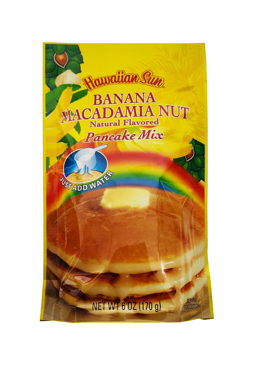 Hawaiian Sun Pancake Mix - Banana Macadamia Nut 6 oz