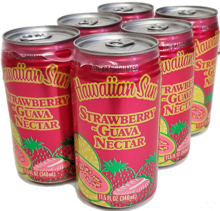 Hawaiian Sun Drink - Strawberry Guava 11.5 oz (Pack of 6)  **Limit 8 - 6/pks total per purchase transaction**