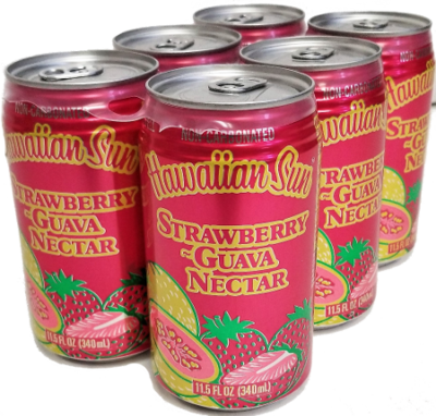 Hawaiian Sun Drink - Strawberry Guava 11.5 oz (Pack of 6)  **Limit 8 - 6/pks total per purchase transaction**