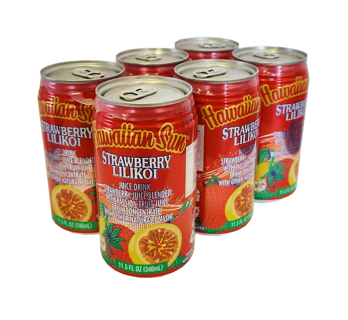 Hawaiian Sun Drink - Strawberry Lilikoi 11.5 oz (Pack of 6)  **Limit 8 - 6/pks total per purchase transaction**