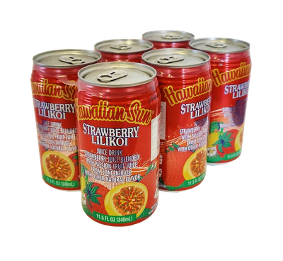 Hawaiian Sun Drink - Strawberry Lilikoi 11.5 oz (Pack of 6)  **Limit 8 - 6/pks total per purchase transaction**