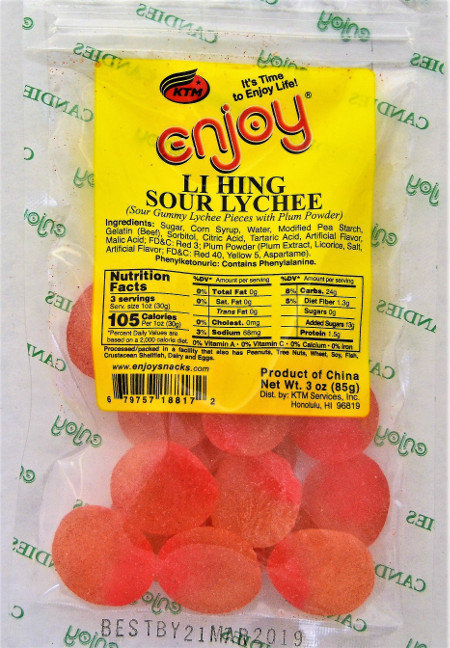 Enjoy Li Hing Sour Lychee 3oz