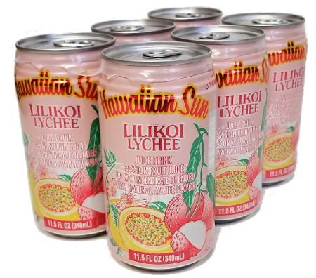 Hawaiian Sun Drink - Lilikoi Lychee 11.5 oz (Pack of 6)  **Limit 8 - 6/pks total per purchase transaction**