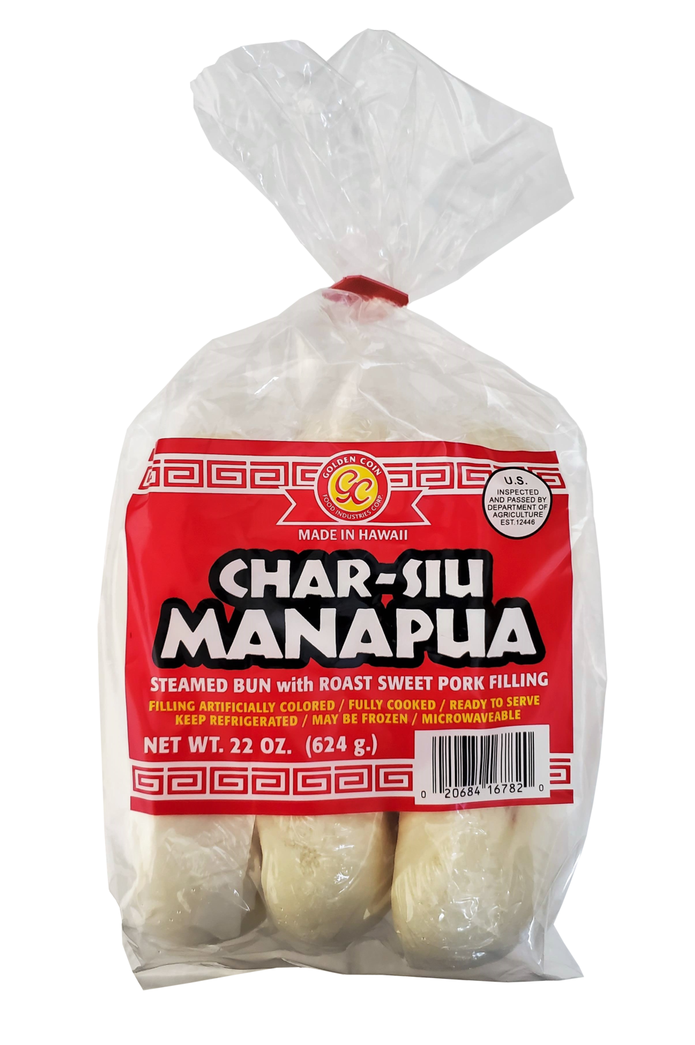 Golden Coin Manapua - Char Siu Pork 6 ct 22 oz