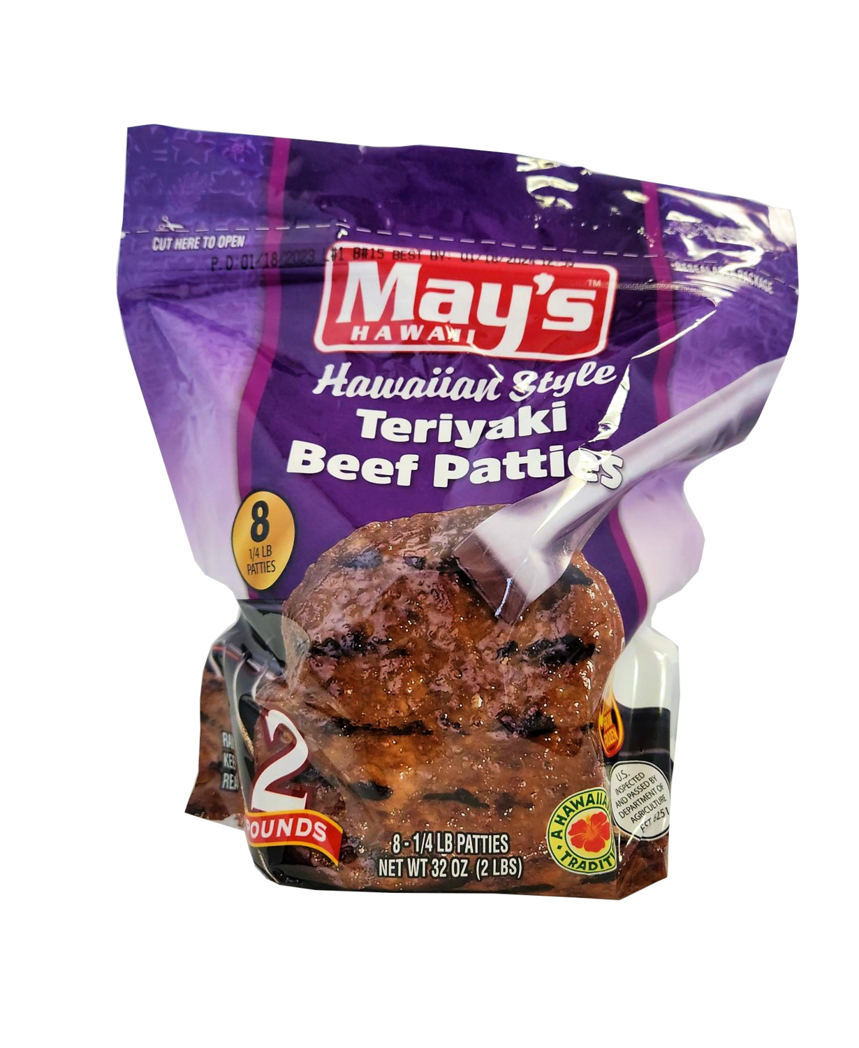 May's Hawaiian Style Teriyaki Beef Patties 2 lb.
