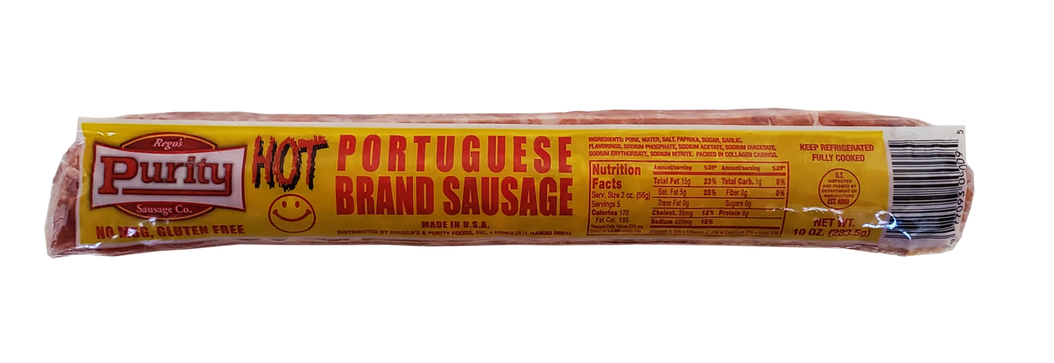 Purity Portuguese Sausage Hot 10 oz