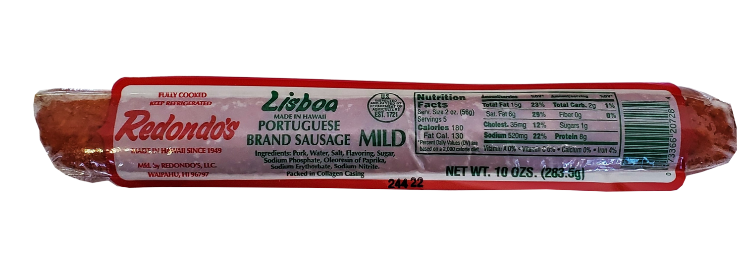 Redondo's Lisboa Portuguese Sausage Mild 10 oz