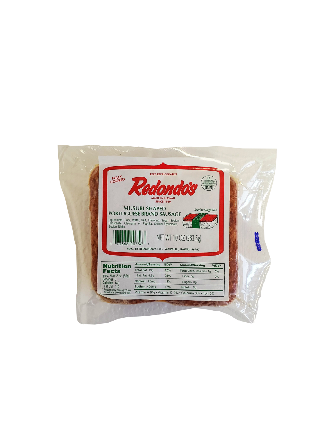 Redondo's Musubi Portuguese Sausage 10 oz