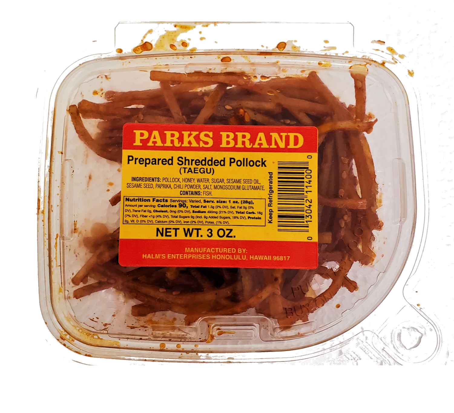 Taegu Shredded Pollock Parks Brand 3 oz