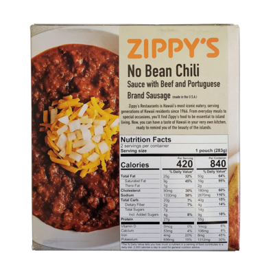 Zippy's Chili No Beans 20 oz
