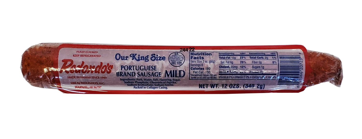 Redondo's Our King Size Portuguese Sausage Mild 12 oz