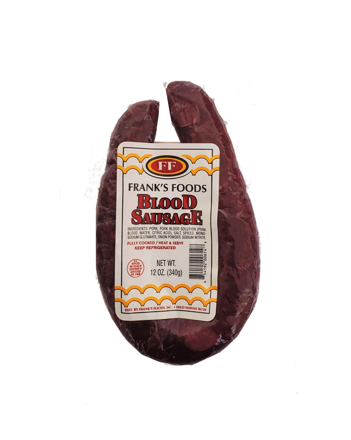Franks Foods Blood Sausage 12 oz