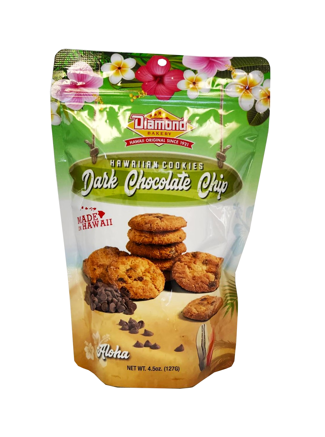 Diamond Bakery Hawaiian Cookies Dark Chocolate Chip 4.5 oz.