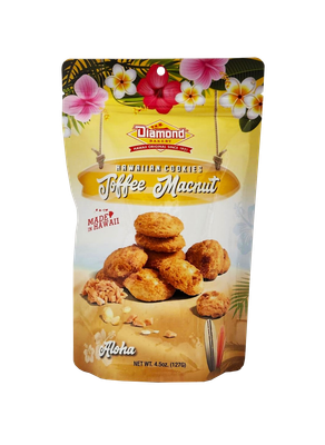 Diamond Bakery Hawaiian Cookies Toffee Macnut 4.5 oz.