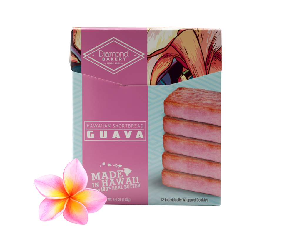 Diamond Bakery Hawaiian Shortbread Cookies - Guava 4.4 oz.