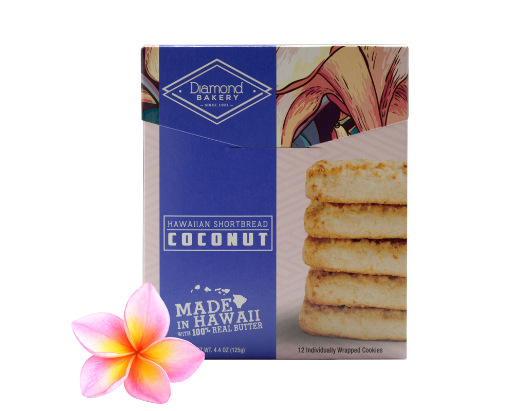 Diamond Bakery Hawaiian Shortbread Cookies - Coconut 4.4 oz.