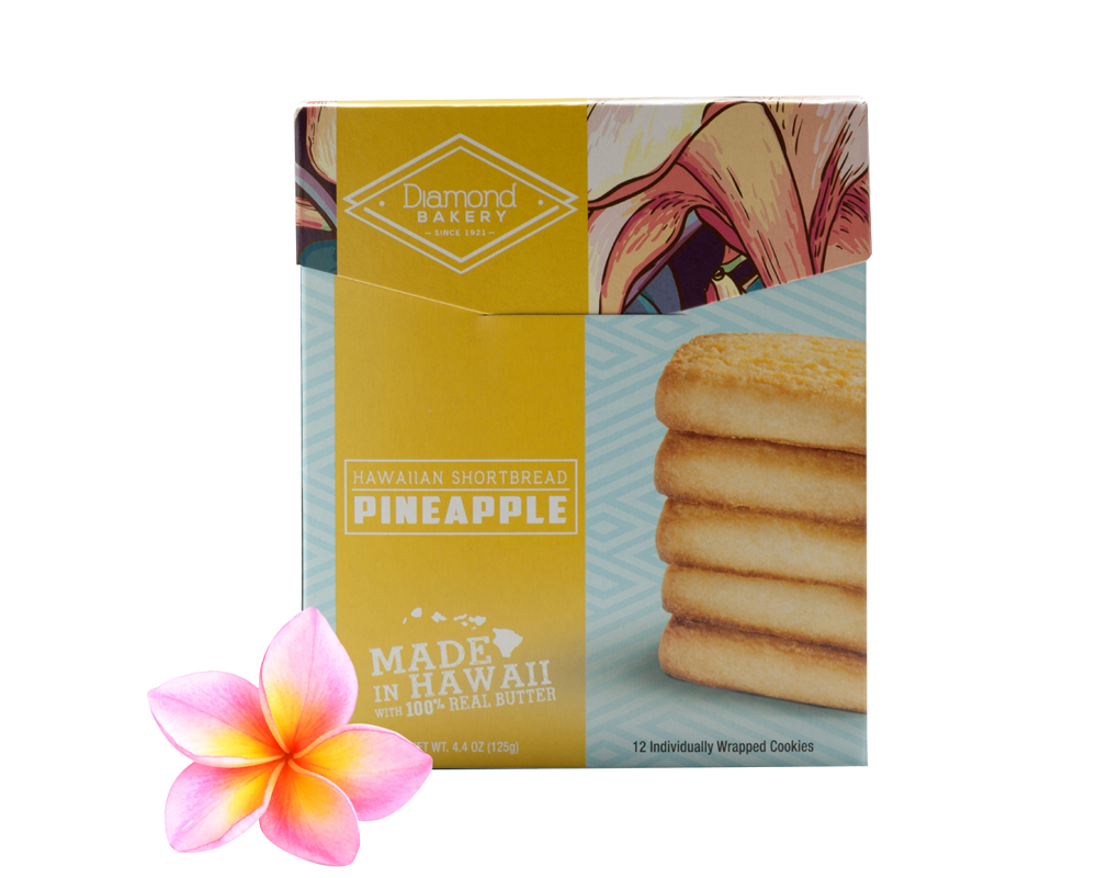 Diamond Bakery Hawaiian Shortbread Cookies - Pineapple 4.4 oz.