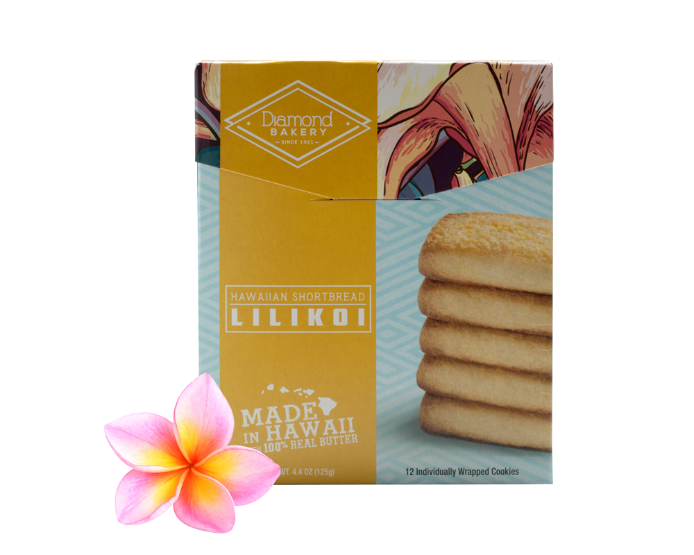 Diamond Bakery Hawaiian Shortbread Cookies - Lilikoi 4.4 oz.