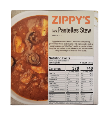 Zippy's Pork Pastelles Stew 20 oz