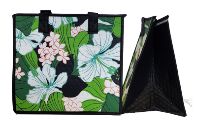 Tropical Paper Garden - Insulated Medium Tote Bag - HAU GREEN TOTE