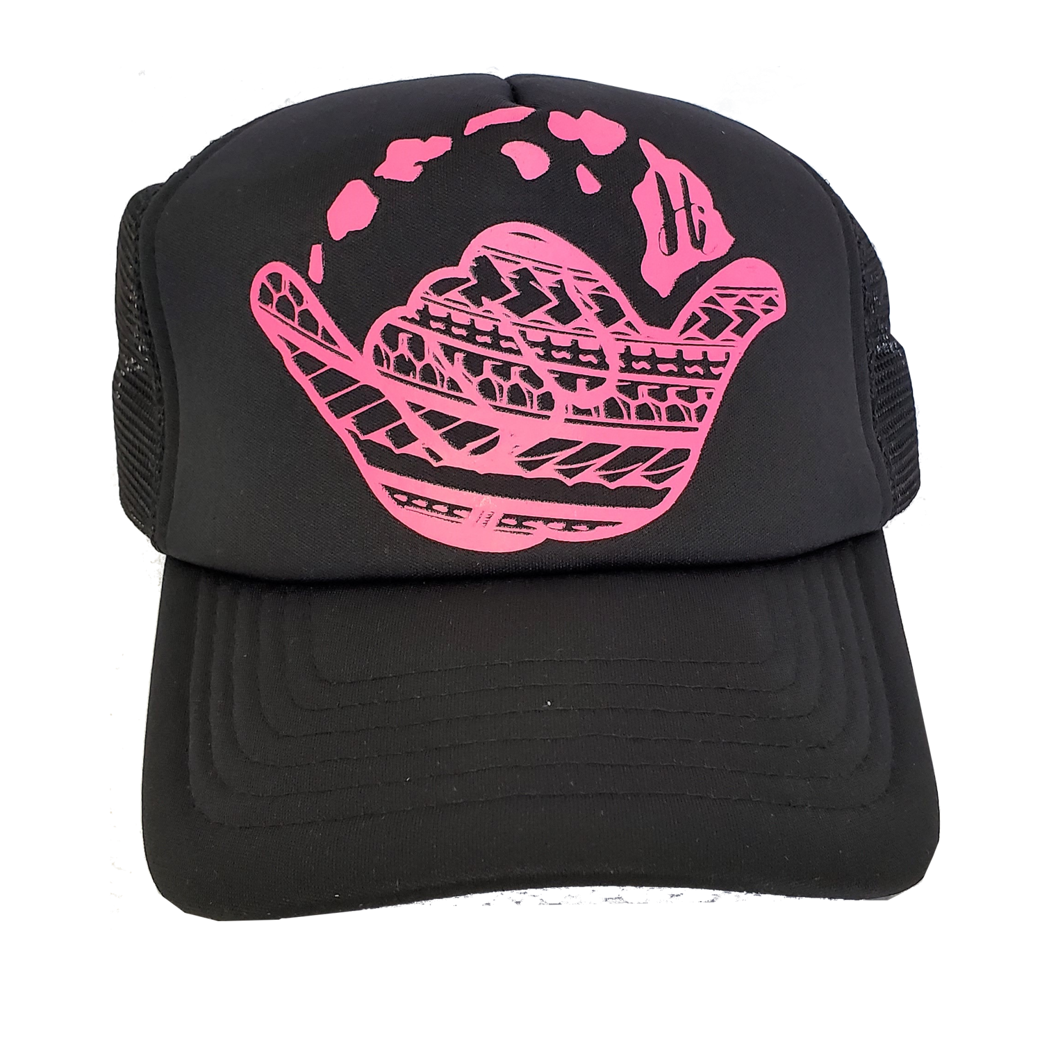Hawaiian Headwear Tribal Shaka &amp; Hawaiian Islands Foam Trucker Hat - Pink